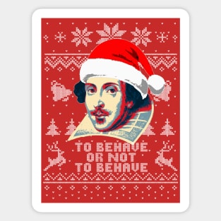 William Shakespeare To Behave Or Not To Behave Sticker